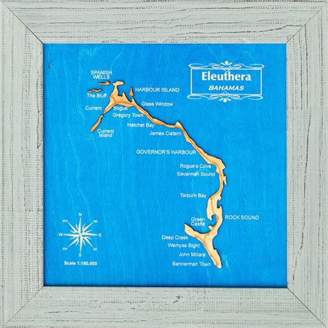 Engraved Map of Eleuthera Island