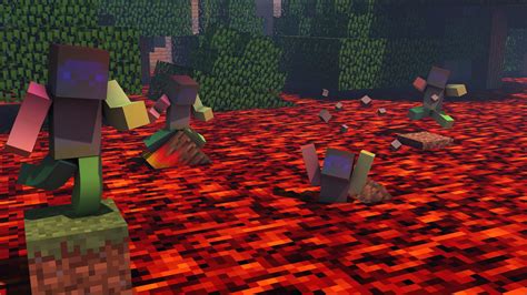 The floor is lava! - Minecraft Wallpaper