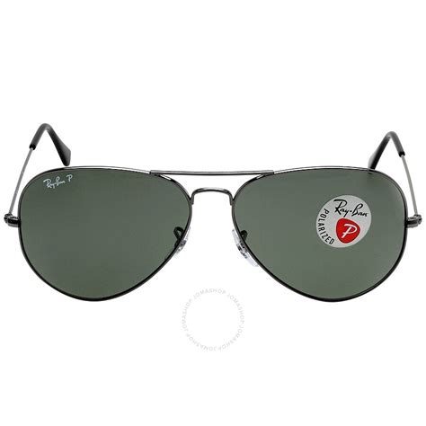 Ray-Ban Aviator Classic Polarized Green Classic G-15 Unisex Sunglasses ...