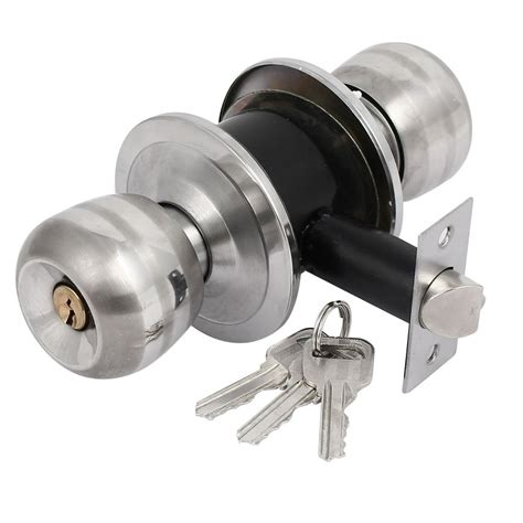 Home Bedroom Stainless Door Locks with keys Steel Privacy Round Knob ...