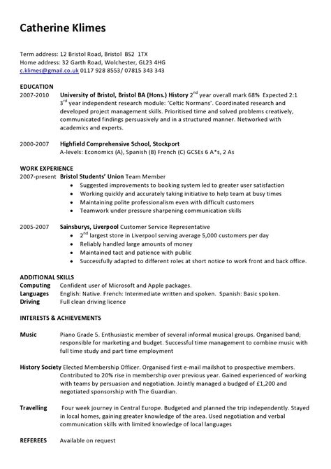 Example of a one page CV | Management skills, First page, Project ...