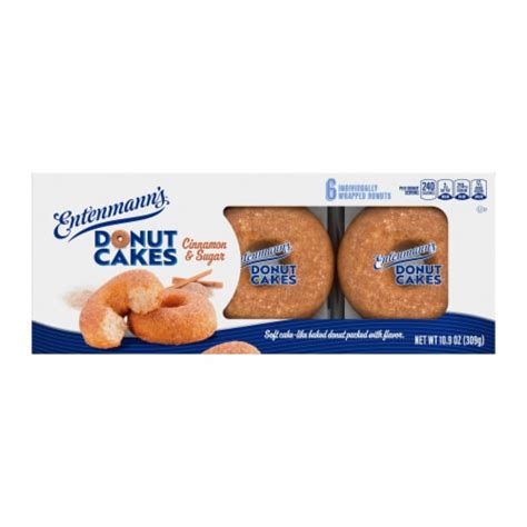 Entenmann's Donut Cakes Cinnamon and Sugar Cake, 6 pc / 10.9 oz - Kroger