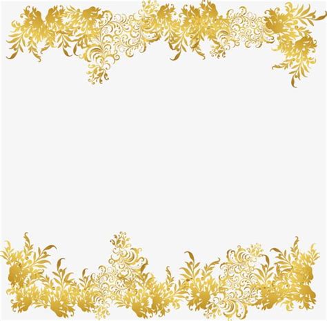 Golden Flower Rattan Frame PNG, Clipart, Backgrounds, Border, Border ...