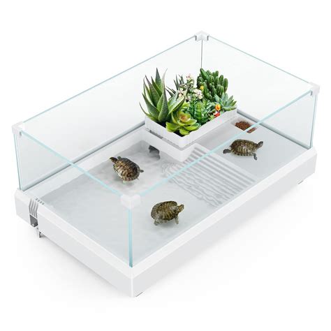 Buy Glass Turtle Tank, SILICAR Tortoise Habitat Reptile Terrariums with ...