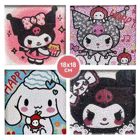 18*18cm DIY Diamond Painting Kit Cartoon Sanrio Cinnamoroll Kuromi ...