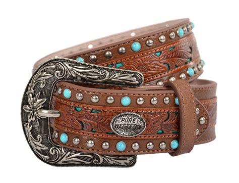 Pure Western Womens Meredith Belt (P1W2982BLT) Dark Tan