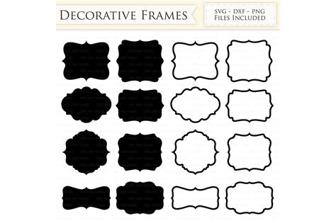 Decorative Frames SVG Files - Frame Outline By SVGArtStore | TheHungryJPEG