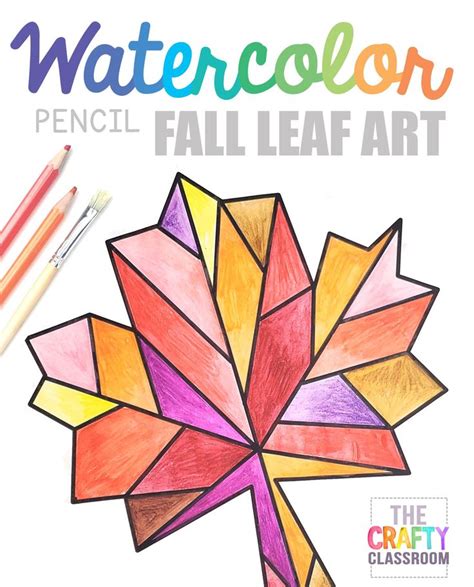 the fall leaf is made with colored pencils