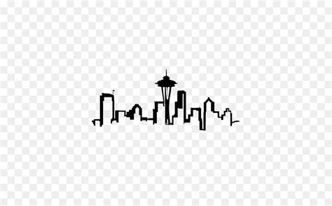 Seattle Skyline Drawing Silhouette - Silhouette png download - 1300*375 ...