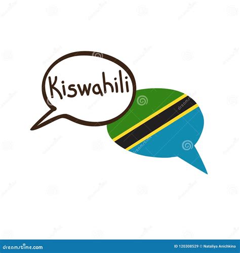 Translation: Swahili. Vector Illustration of Hand Drawn Doodle Speech ...