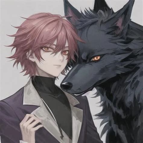 Demon anime boy with a wolf boy