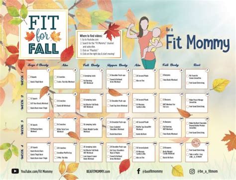 FREE Fitness Challenge– Fit for Fall – Be a Fit Mommy | Fall fitness ...