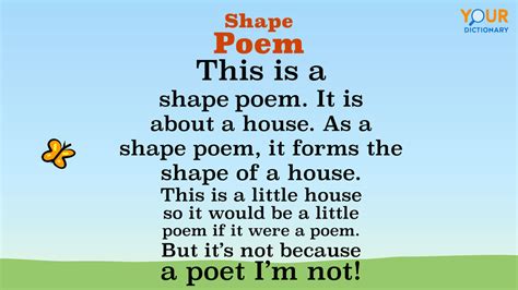 Concrete Poem Template For Kids