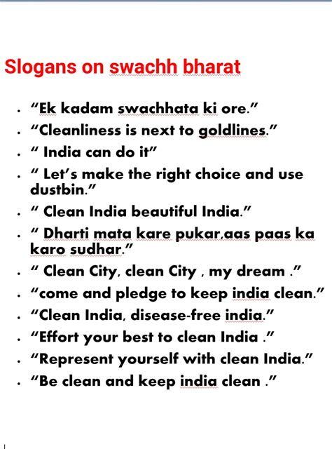 Slogans on swachh bharat – India NCC