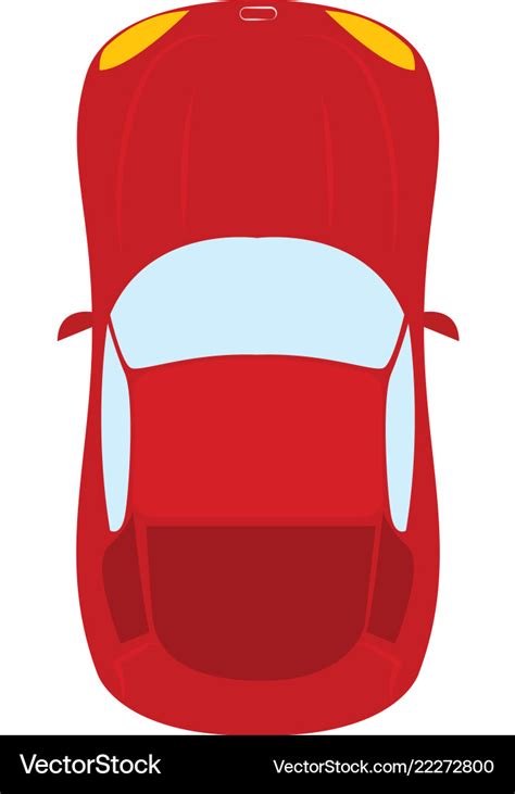 Aerial view of a car Royalty Free Vector Image