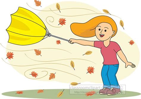 Weather Clipart - girl-holding-an-umbrella-in-wind-weather-fall ...