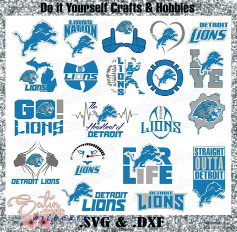 Detroit Lions Set Upgrade Design SVG Files, Cricut, Silhouette Studio ...