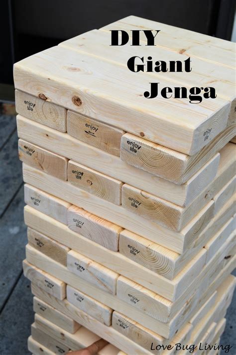 Love Bug Living: DIY Giant Jenga Game | Diy giant jenga, Giant jenga ...