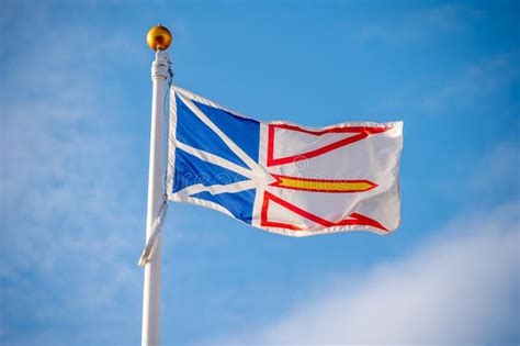 Flag of Newfoundland and Labrador Stock Image - Image of canadian ...