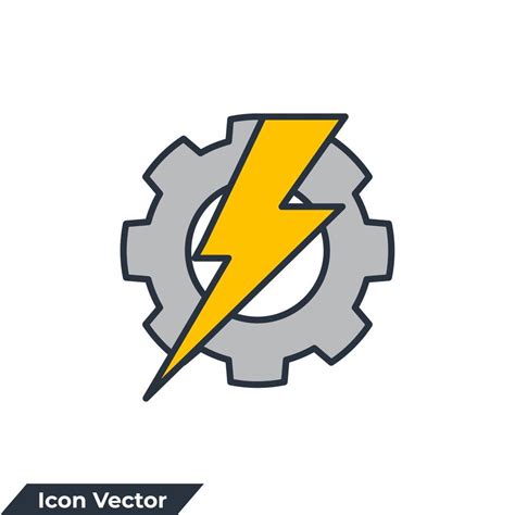 electrical icon logo vector illustration. gear engineering symbol ...