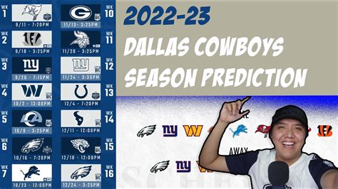 Printable Dallas Cowboys Schedule 2022 2023 - Printable Word Searches