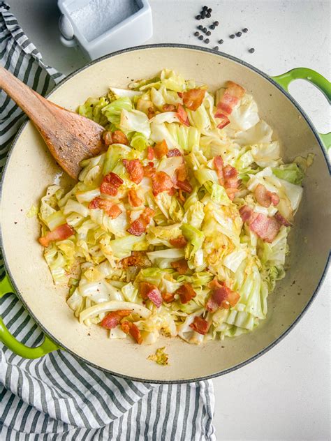 Southern Fried Cabbage with Bacon Recipe | Life's Ambrosia