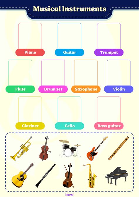 Identifying Musical Instruments Worksheet for Teachers | Perfect for ...