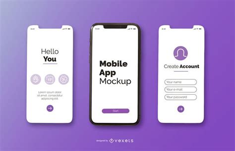 Mobile App Mockup Design #AD