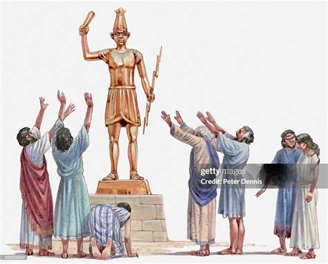 Illustration Of Israelites Abandoning God And Worshipping Idols Book Of ...