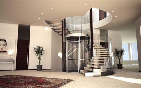 Round glass elevators, custom made or model selection - Siller Stairs