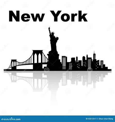 New york skyline stock vector. Illustration of skyscraper - 42612511