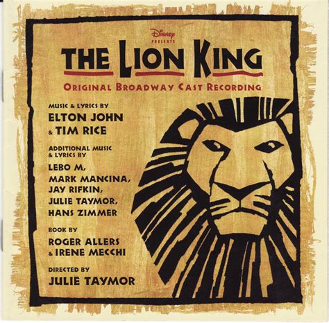 Lion King: original broadway cast : - original soundtrack buy it online ...