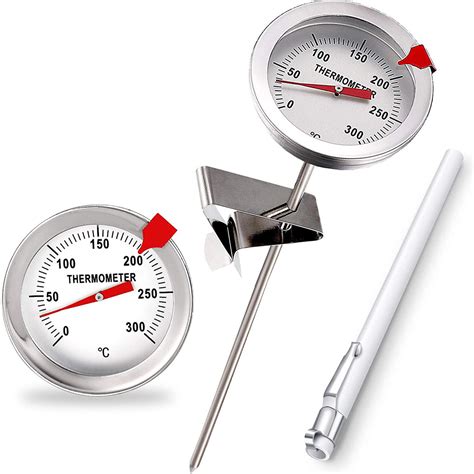 Stainless Steel Frying Pan Thermometer Sugar Oil Thermometer With Fixed ...