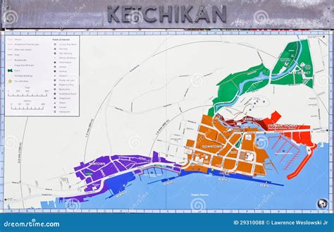 Alaska Downtown Ketchikan Street Map Editorial Stock Photo - Image of ...