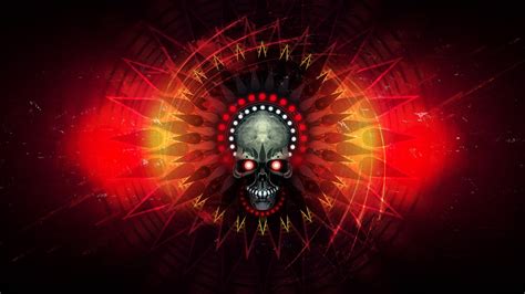 fondo de pantalla de calavera de fuego,arte fractal,rojo,arte,oscuridad ...