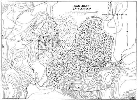 Cuba San Juan Hill Ncontemporary Map Of The Battle Of San Juan Hill ...