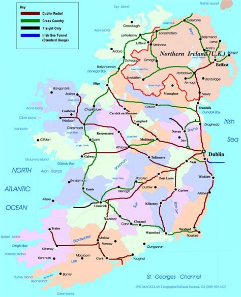 Train Routes In Ireland Map