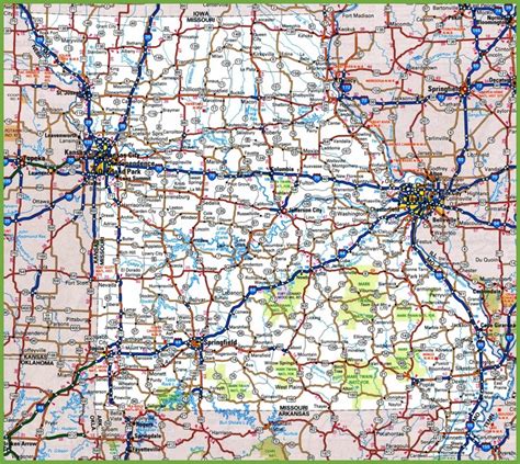 Missouri road map - Ontheworldmap.com