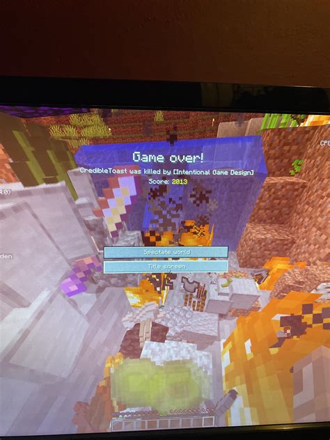 This is the result of a respawn anchor the overworld and a small right ...