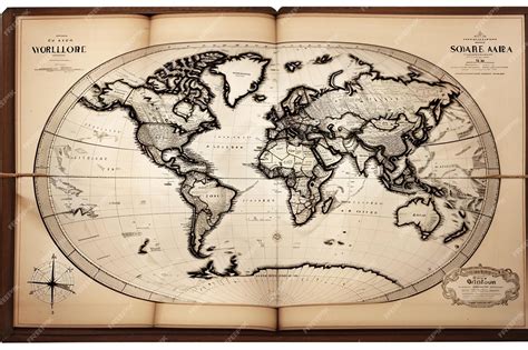 Premium AI Image | Vintage map of the globe world map isolated on white ...