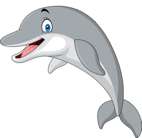 Jumping Dolphin Cartoon PNG High-Quality Image