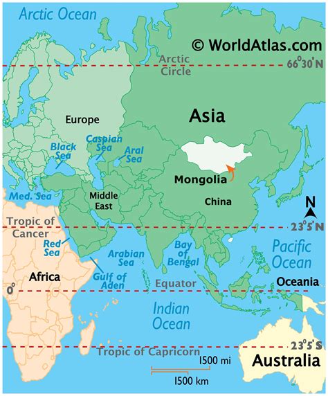 Mongolia Map / Geography of Mongolia / Map of Mongolia - Worldatlas.com