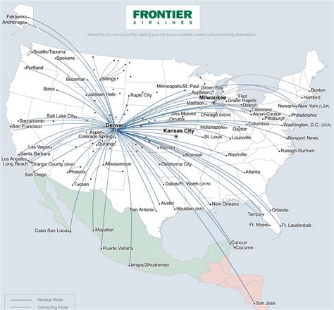 Frontier Airlines Route Map 2024 - Dori Nancie