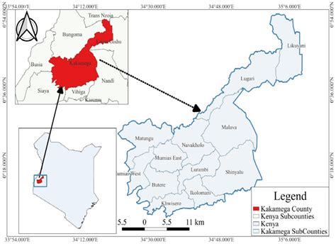 kakamega county map showing sub counties | Download Scientific Diagram