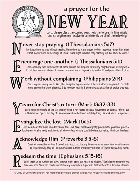 A Prayer for the New Year (Free Printable) - Loving Life at Home