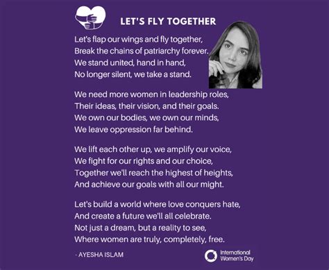 'Let's Fly Together' - An IWD poem on women's solidarity, leadership ...