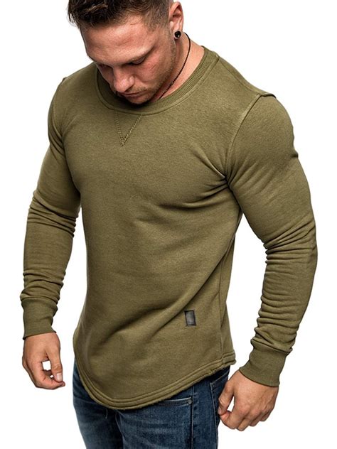 long sleeve gym tops for men