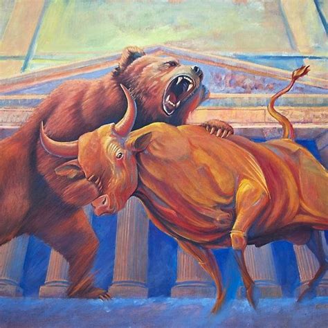 Bear vs Bull Bear Vs Bull, Stock Market Chart, Bear Artwork, Dow Jones ...