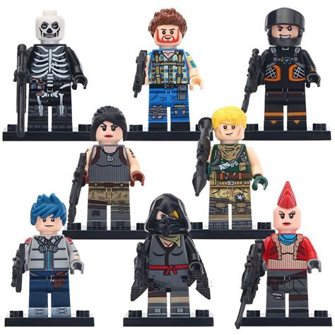 8pcs Fortnite Heroes Character Lego Minifigure Block Toys