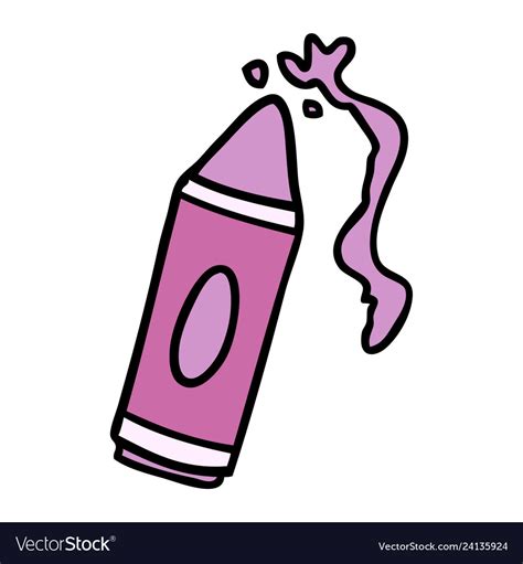 Cartoon doodle a pink crayon Royalty Free Vector Image